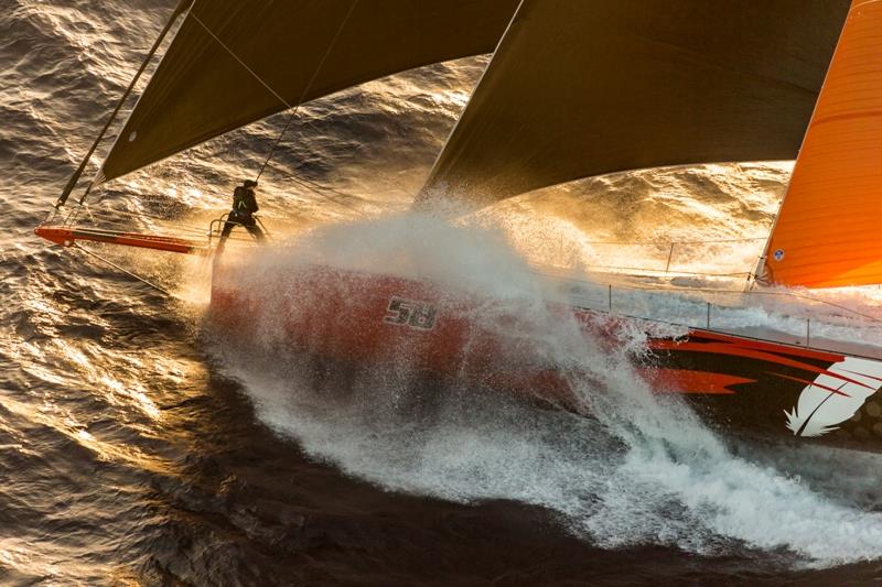 Bow work on Jim Cooney's 100-ft Comanche, current race record holder at the 2018 Rolex Sydney Hobart Yacht Race photo copyright Rolex / Studio Borlenghi taken at Cruising Yacht Club of Australia and featuring the IRC class