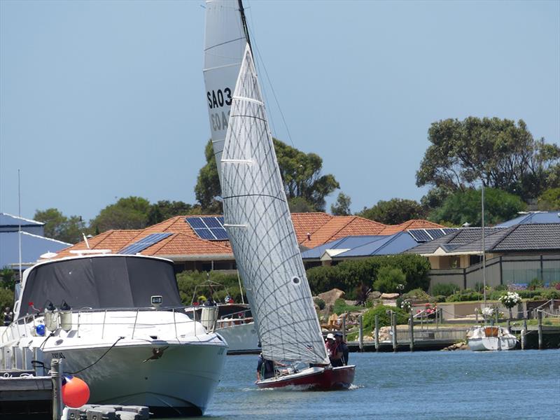Racing took place in close quarters inside Coorong Quays Hindmarsh Island - Goolwa Regatta Week 2019 photo copyright Chris Caffin, Canvas Sails taken at Goolwa Regatta Yacht Club and featuring the IRC class