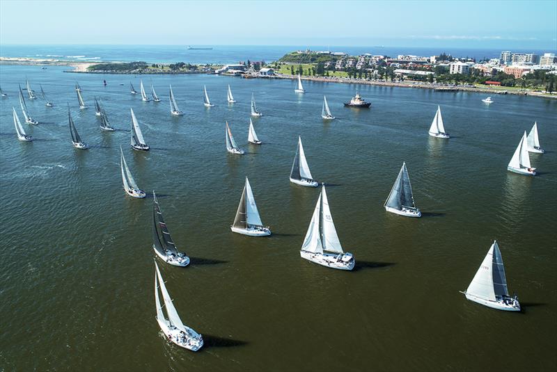 Newcastle Harbour - SAILFEST Newcastle Regatta photo copyright Hover UAV taken at Newcastle Cruising Yacht Club and featuring the IRC class