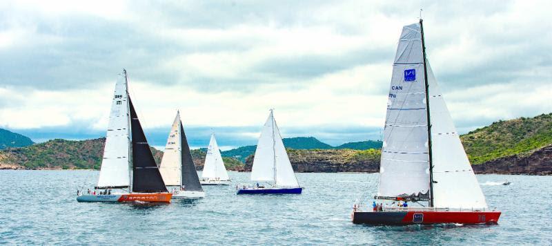 Esprit de Corps IV (right) will have plenty of competition to look forward to, including Challenger (far left), Spartan Ocean Racing's Whitbread 60 from Lunenburg, Nova Scotia - Antigua Bermuda Race photo copyright Arthur Daniel taken at Royal Bermuda Yacht Club and featuring the IRC class