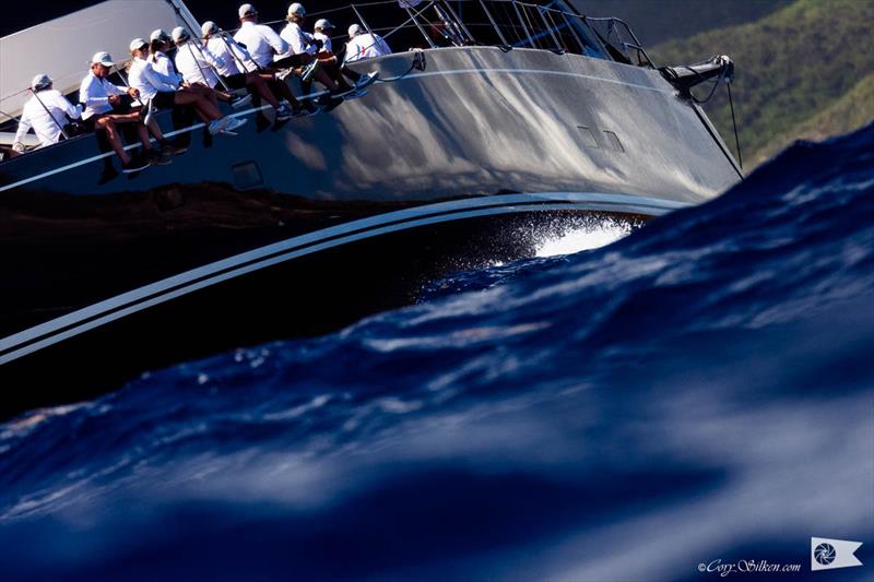 112ft (34m) Reichel Pugh sloop Nilaya, driven by Filip Balcaen - 2019 Superyacht Challenge Antigua photo copyright Cory Silken taken at  and featuring the IRC class