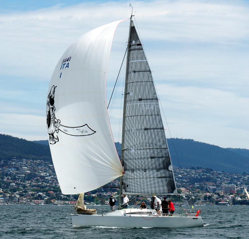 The Mumm 36 B&G Advantage won the inaugural Tasmanian AMS championship for Bellerive Yacht Club member Jeff Cordell as well as the Crown AMS and PHS categories at the Banjo's Shoreline Crown Series Bellerive Regatta. - photo © Peter Campbell