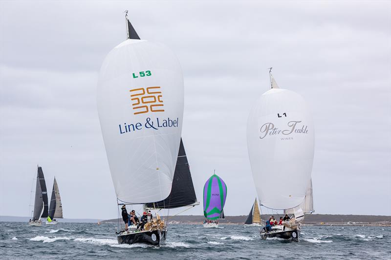 The Port Lincoln mentor boats, Born to Mentor and Lincoln Mentor, competing closely in Division 3 - 2019 Teakle Classic Adelaide to Port Lincoln Yacht Race & Regatta photo copyright Take 2 Photography taken at Port Lincoln Yacht Club and featuring the IRC class
