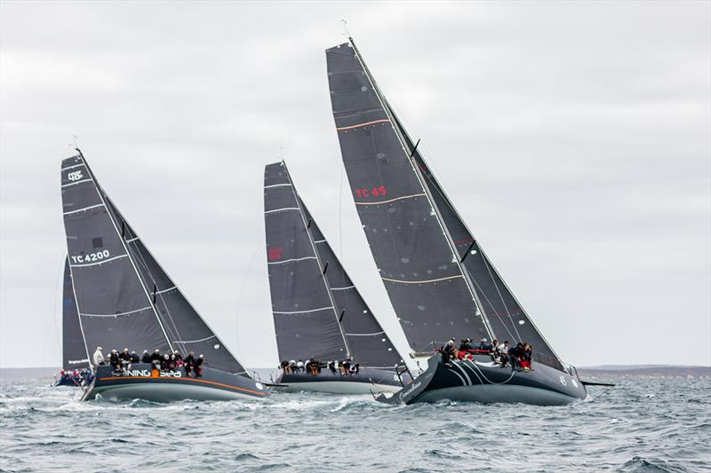 Concubine to windward off the Division 1 start - 2019 Teakle Classic Adelaide to Port Lincoln Yacht Race & Regatta - photo © Take 2 Photography