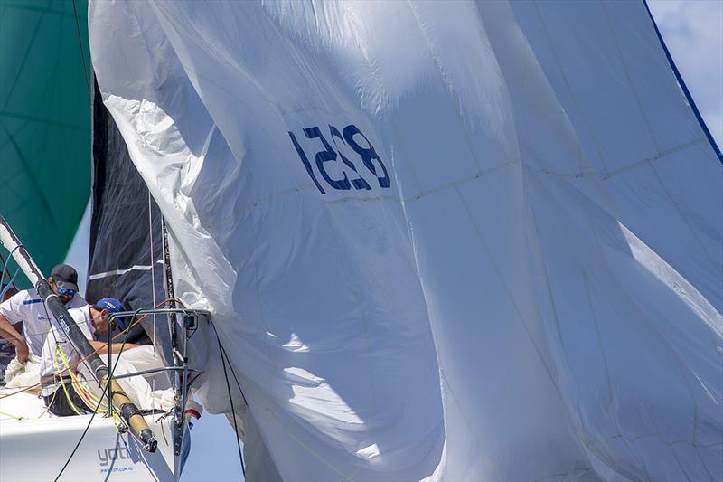 Pulling the kite down - 2019 Sydney Harbour Regatta photo copyright Andrea Francolini taken at Middle Harbour Yacht Club and featuring the IRC class
