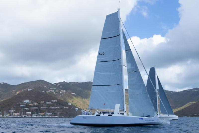Fujin, Greg Slyngstad's Bieker 53 in the Round Tortola Race on the first day of the BVI Sailing Festival  photo copyright Alastair Abrehart taken at Royal BVI Yacht Club and featuring the IRC class