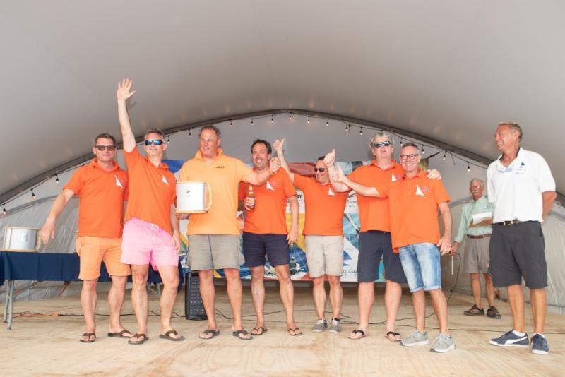 With a large bareboat fleet in the race, Dauntless Five (hull 28), Willem Ellemeet's Moorings 45 Bareboat led the class today - Round Tortola Race 2019 - photo © Alastair Abrehart