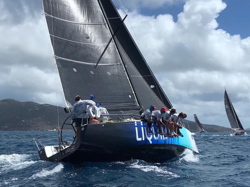 Pamala Baldwin's Antiguan J 122 Liquid win the Racing class in the Round Tortola Race - photo © Alastair Abrehart