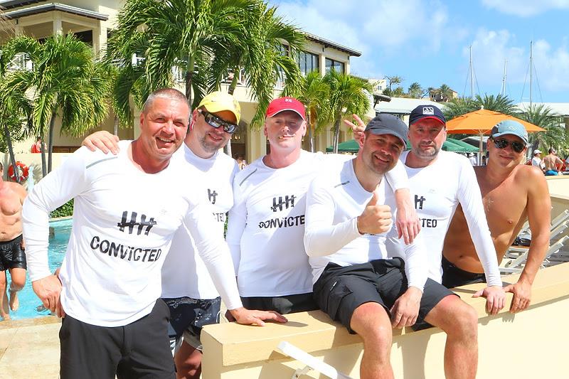 TP52 Team Conviction enjoy Scrub Island hospitality after the day's racing - BVI Spring Regatta & Sailing Festival 2019 - photo © Ingrid Abery / www.ingridabery.com