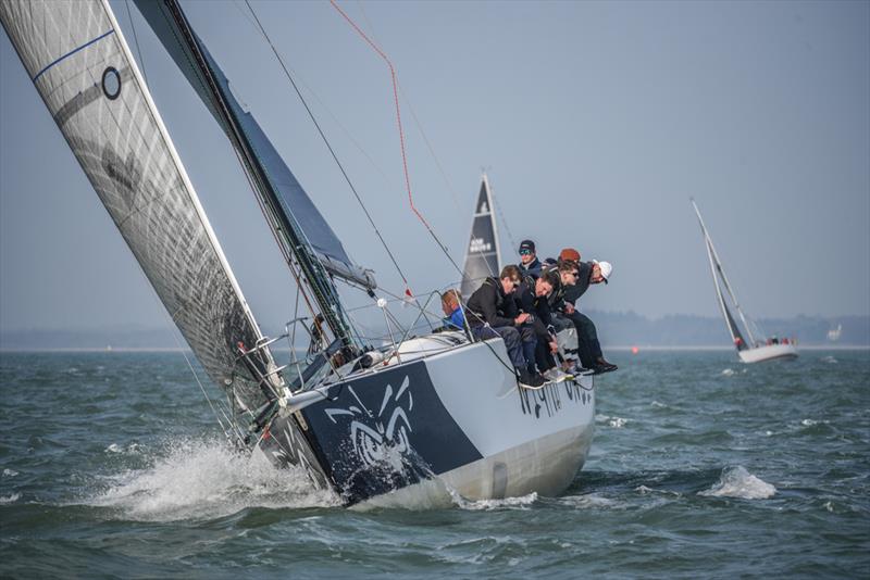 Night Owl on day 3 of the Helly Hansen Warsash Spring Series photo copyright Andrew Adams / www.closehauledphotography.com taken at Warsash Sailing Club and featuring the IRC class