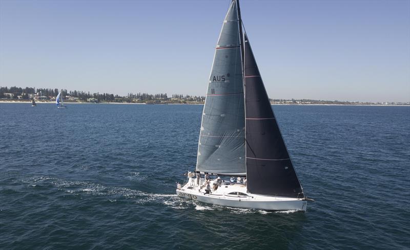 Argo leaves the coast and heads for Rottnest Island - Cape Vlamingh Race photo copyright John Chapman (SailsOnSwan) taken at Royal Freshwater Bay Yacht Club and featuring the IRC class