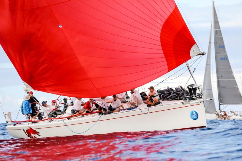 Nine Dragons (Bob Cox) on day 2 in light winds - Sail Port Stephens 2019 photo copyright Salty Dingo taken at Port Stephens Yacht Club and featuring the IRC class
