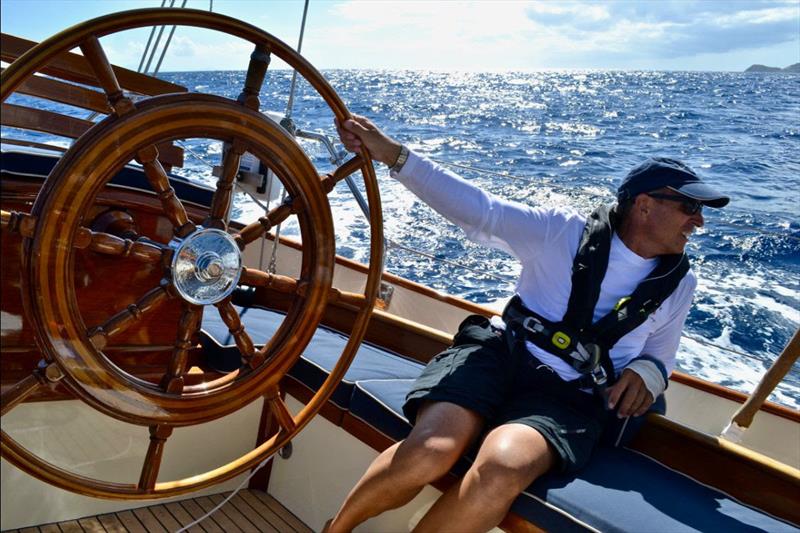 Steve Frary's 1997 Herreshoff 58' ketch Arrluuk - Antigua Classic Yacht Regatta 2019 photo copyright Jan Hei taken at Antigua Yacht Club and featuring the IRC class