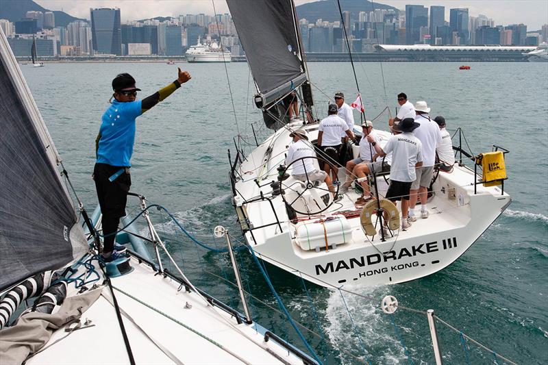 Mandrake III as seen from Antipodes - 2019 Hong Kong to Puerto Galera Yacht Race photo copyright Guy Nowell taken at Royal Hong Kong Yacht Club and featuring the IRC class
