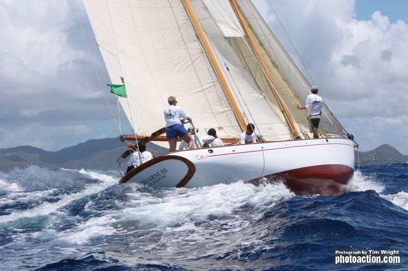 Richard West's 1928 50' schooner Charm III - Antigua Classic Yacht Regatta 2019 photo copyright Tim Wright taken at Antigua Yacht Club and featuring the IRC class