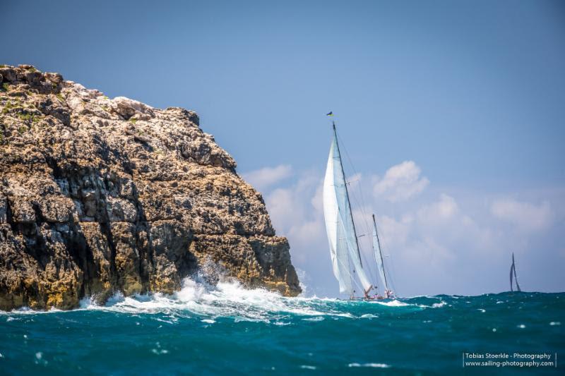 Bermuda bound - the fleet in the 3rd edition of the Antigua Bermuda Race head off after the start from Antigua  - photo © Tobias Stoerkle - www.sailing-photography.com