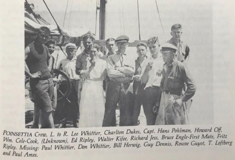 Archival photo of the Whittiers and some of the rest of the Poinsettia crew photo copyright Transpacific Yacht Club taken at Transpacific Yacht Club and featuring the IRC class