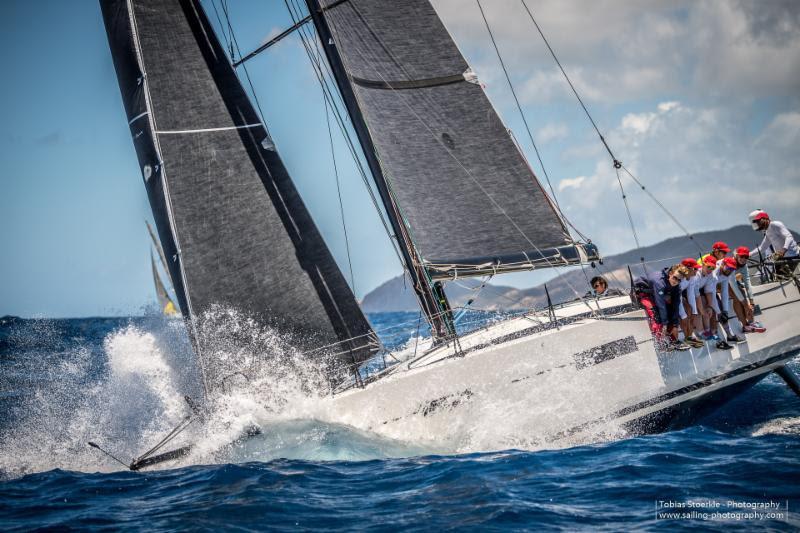 Currently leading the IRC Racing Class - British Lombard 46 Pata Negra - 2019 Antigua Bermuda Race, Day 4 - photo © Tobias Stoerkle