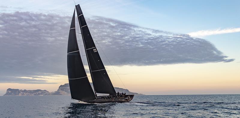 Sir Peter Ogden's Jethou trailed the lead duo for most of the race but got up to second at Li Galli photo copyright ROLEX / Studio Borlenghi taken at  and featuring the IRC class