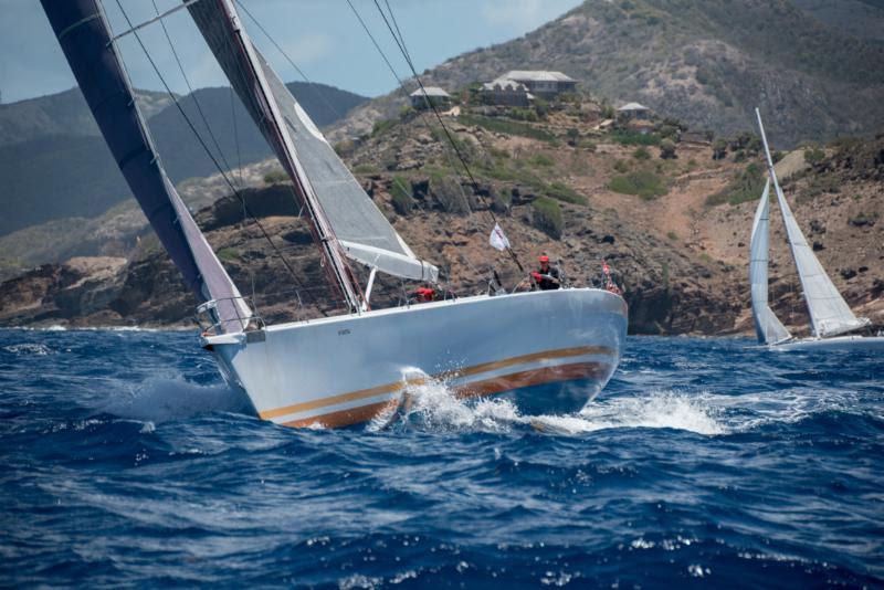 Afansay Isaev's Grand Mistral 80 Maxi Weddell (RUS) - 2019 Antigua Bermuda Race, Day 6 - photo © Ted Martin