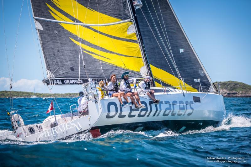 Morgen Watson and Meg Reilly's Pogo 12.50 from Canada took third place in CSA - 2019 Antigua Bermuda Race  photo copyright Tobias Stoerkle taken at Royal Bermuda Yacht Club and featuring the IRC class