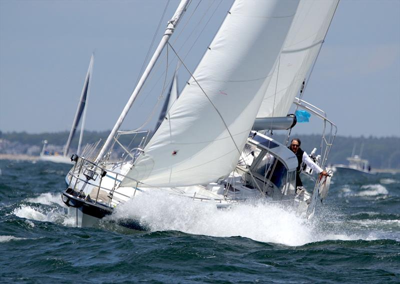 Roy and Gail Greenwald's Valiant 42 Cordelia has finished first in fleet on corrected time in the 2019 Marion Bermuda Race. She will win the Goslings Founders Trophy. The Greenwalds sail out of Mairon MA. Cordelia is also the Class D winner photo copyright Fran Grenon, Spectrum Photo taken at Beverly Yacht Club and featuring the IRC class