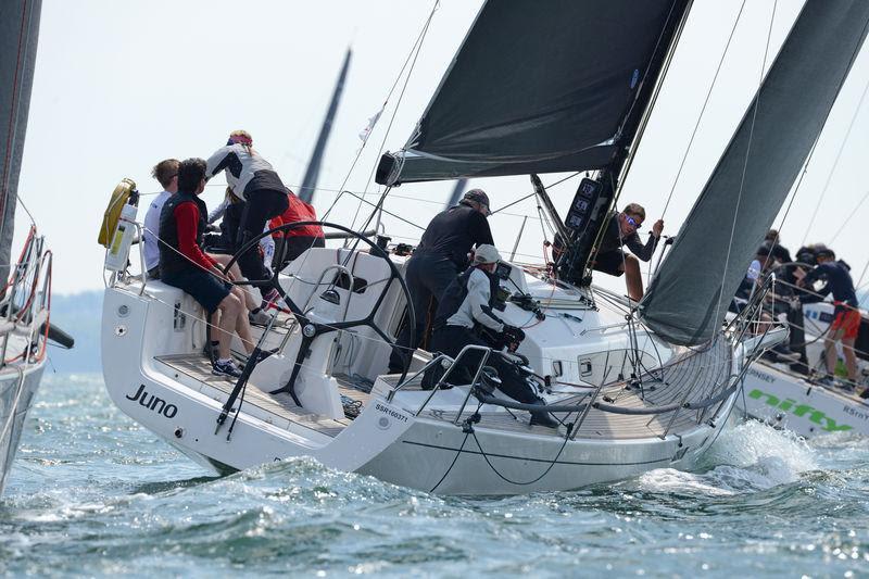 Currently leading the Performance 40 Class - Christopher Daniel's J/122E Juno - RORC IRC National Championship - photo © Rick Tomlinson / www.rick-tomlinson.com