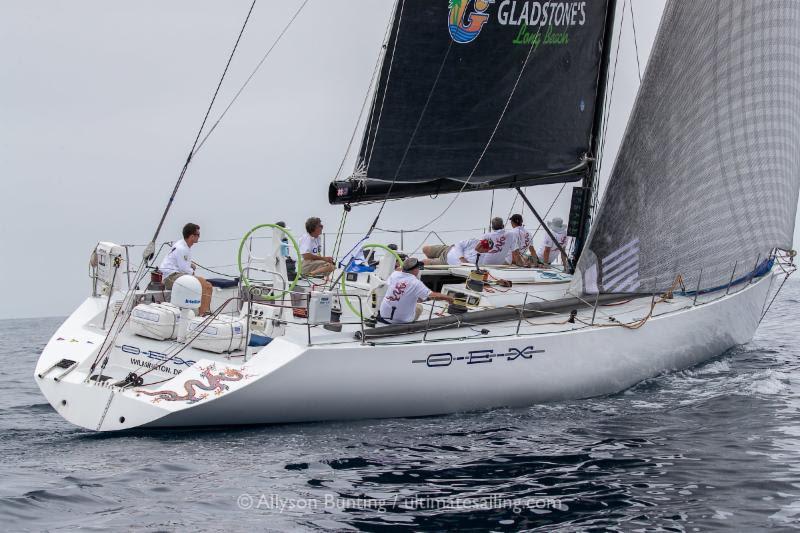 OEX after the start. After a long day first day and night of no wind, the team had just entered the strong offshore winds when disaster struck photo copyright Allyson Bunting / Ultimate Sailing taken at Transpacific Yacht Club and featuring the IRC class