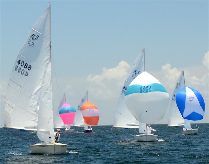 In the Challenger Series, Steve and Renee Comen of Dallas TX in Scot #6090 held a comfortable lead with nine points going into the final race. Today they sailed to a safe third place just ahead of their closest competitor. - photo © Talbot Wilson 