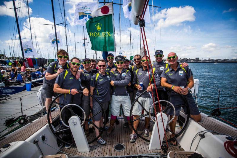 Lutine in Plymouth at the finish in 2017 Rolex Fastnet Race photo copyright ELWJ Photography taken at Royal Ocean Racing Club and featuring the IRC class
