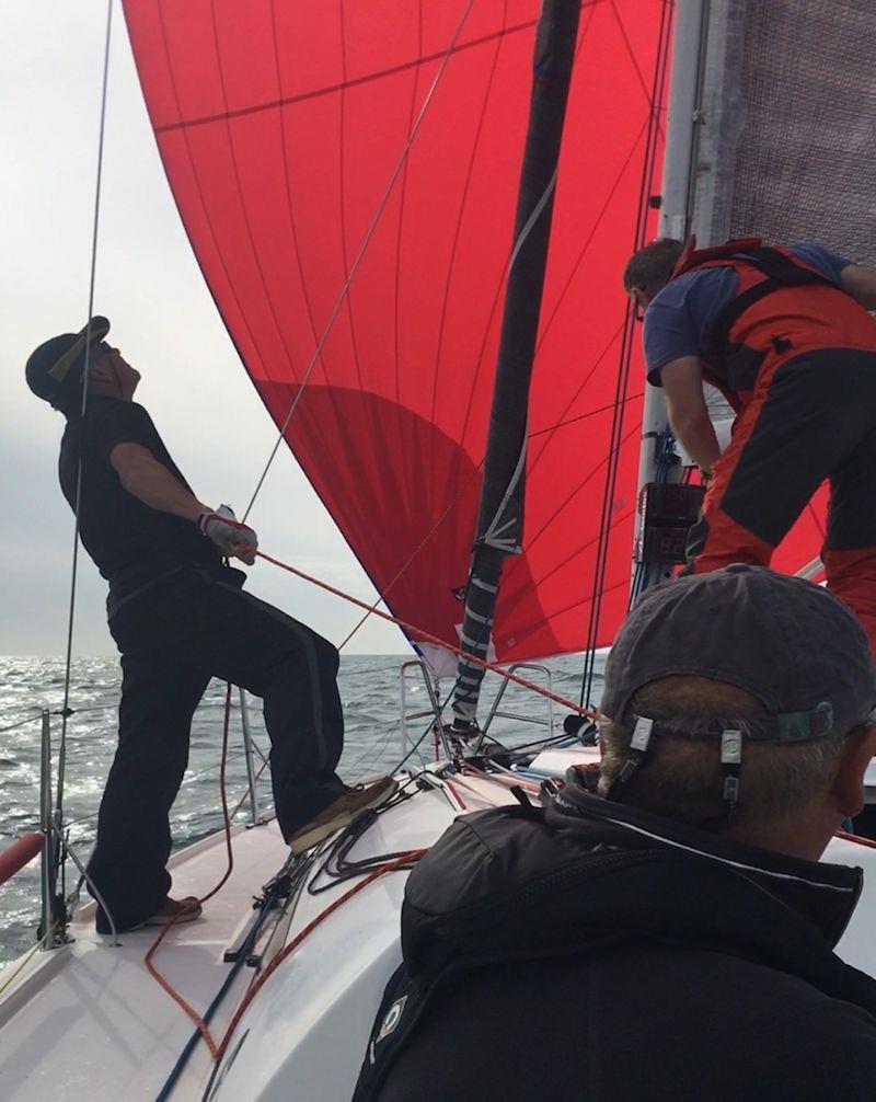 Champagne sailing in the Irish Sea on board Jac Y Do in the ISORA Offshore Series Race 11: Dun Laoghaire to Pwllheli  photo copyright Jac Y Do taken at  and featuring the IRC class
