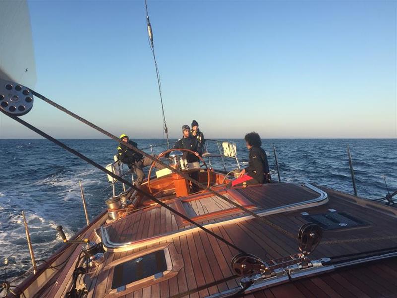 Onboard Oroton Drumfire as she streamed past Cape Byron this morning - Noakes Sydney Gold Coast Yacht Race photo copyright Oroton Drumfire taken at Cruising Yacht Club of Australia and featuring the IRC class