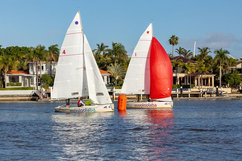 Tight racing on the Mooloolaba River photo copyright Trish Wilson taken at Mooloolaba Yacht Club and featuring the IRC class