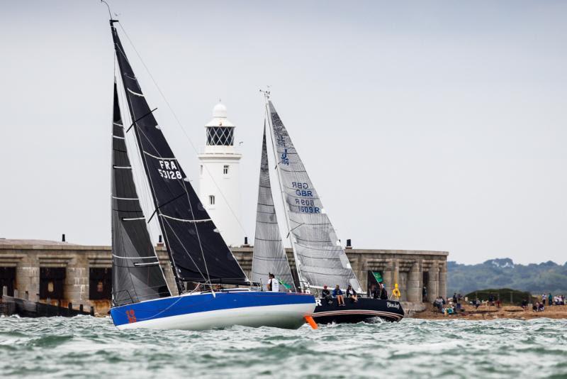 Léon, the JPK 10.30, sailed by Alexis Loison and Jean-Pierre Kelbert at the start of the 2019 Rolex Fastnet Race photo copyright Paul Wyeth / www.pwpictures.com taken at Royal Ocean Racing Club and featuring the IRC class
