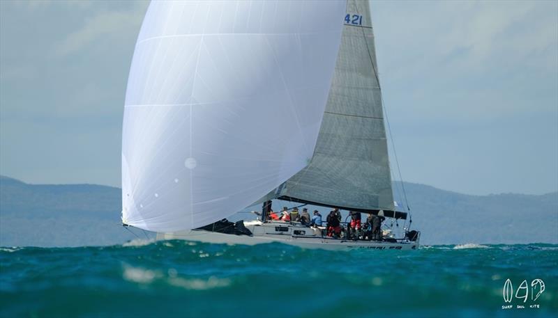 Sebastian Bohm's Rogers 46 Smuggler, line honours, IRC and PHS winner - Brisbane to Keppel Yacht Race photo copyright Mitch Pearson / Surf Sail Kite taken at Royal Queensland Yacht Squadron and featuring the IRC class
