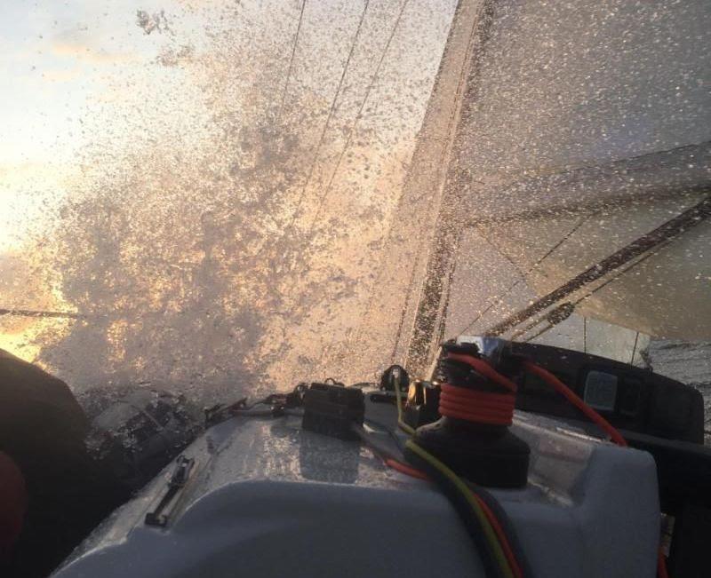 Conditions aboard Sun Hill 3 were wet and wild - 2019 Rolex Fastnet Race - photo © RORC
