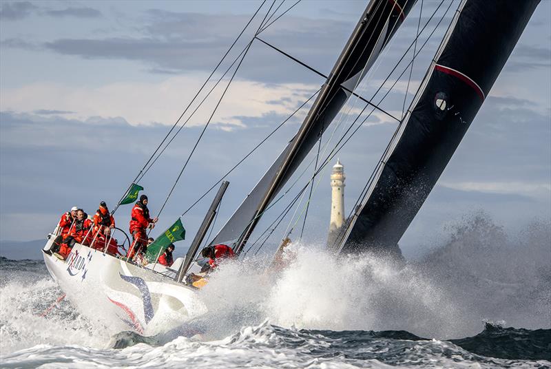 Wizard, Sail no: USA70000, Class: IRC Zero, Owner: David and Peter Askew, Sailed by: Charlie Enright - Rolex Fastnet Race 2019 photo copyright Kurt Arrigo taken at Royal Ocean Racing Club and featuring the IRC class