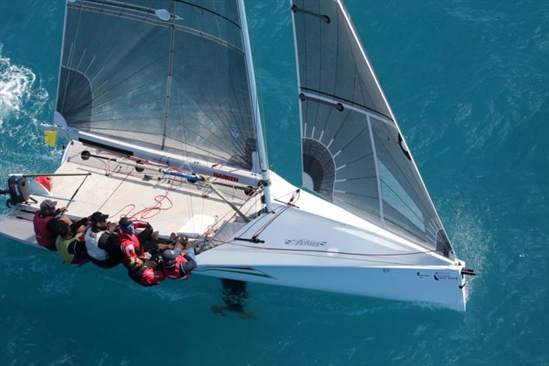 Vivace crew hard at work - 2019 Airlie Beach Race Week photo copyright Shirley Wodson / ABRW taken at Whitsunday Sailing Club and featuring the IRC class