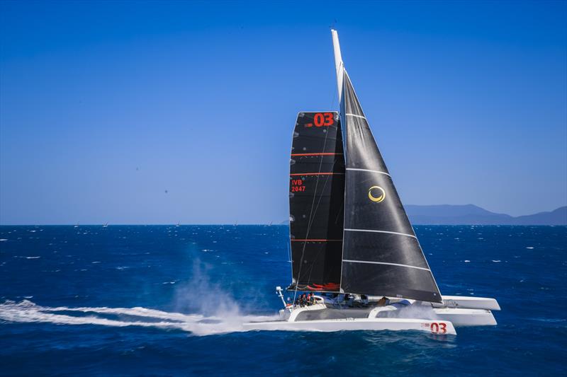 Beau Geste hits 35 kts - Day 3 - Hamilton Island Race Week, August 20, 2019 - photo © Craig Greenhill / Saltwater Images