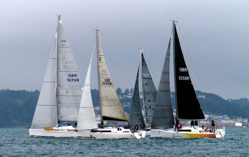 Rossborough Round the Island - cruiser start photo copyright Bill Harris taken at Royal Channel Islands Yacht Club and featuring the IRC class