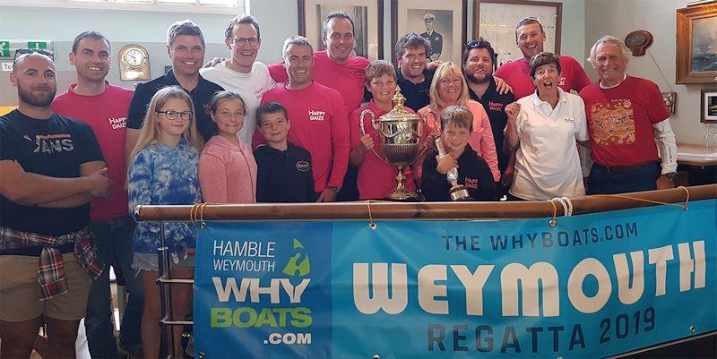 Churchill Cup presented to Happy Daize at the Why Boats Weymouth Regatta photo copyright Steve Dadd taken at Weymouth Sailing Club and featuring the IRC class