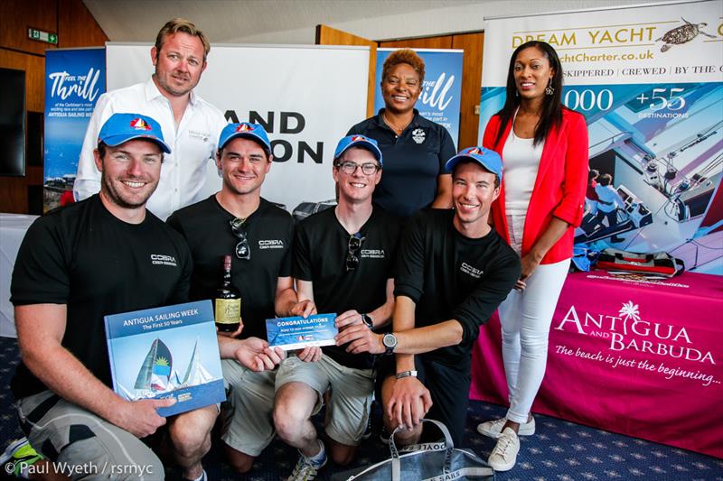 Team Cobra with Andy Byham (Dream Yacht Charter), Rana Lewis (ASW), Cherrie Osborne (Antigua & Barbuda Tourism Authority) - Land Union September Regatta 2019 - photo © Paul Wyeth