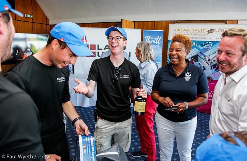 The Cobra Team celebrate with Rana Lewis (ASW) and Andy Byham (Dream Yacht Charter) - Land Union September Regatta 2019 photo copyright Paul Wyeth taken at Royal Southern Yacht Club and featuring the IRC class