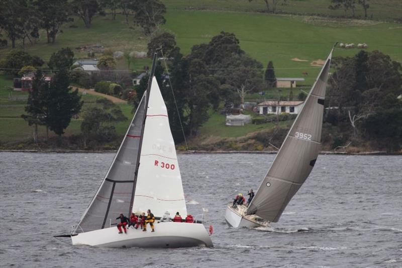 The Dog House and Moonshadow racing in the Cock of the Huon photo copyright Peter Watson taken at Derwent Sailing Squadron and featuring the IRC class