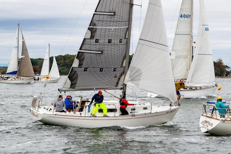 John Ekberg and crew on Foolish Pleasure cross the start line for Class 7 - The 64th Gearbuster - photo © Mary Alice Fisher