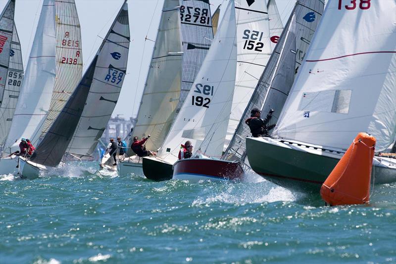 The Div C and D start line at last year's Lipton Cup Regatta photo copyright Harry Fisher taken at Royal Yacht Club of Victoria and featuring the IRC class