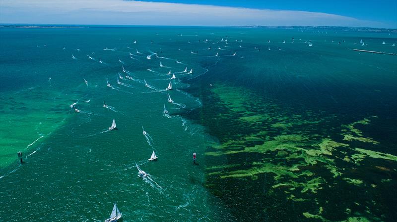 Festival of Sail - Corio Bay fleet photo copyright Tandm Aerial taken at Royal Geelong Yacht Club and featuring the IRC class