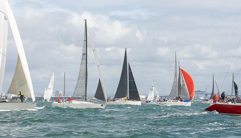 The keel boats competed in a long race on the Sunday with a downwind start - Lipton Cup Regatta photo copyright Damian Paull taken at Royal Yacht Club of Victoria and featuring the IRC class