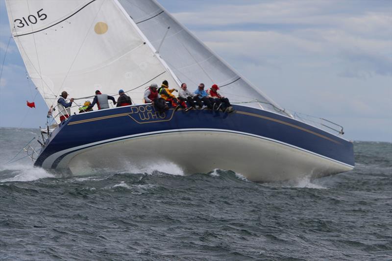 Dr Who (Roger Jackman) revelled in the heavy conditions in the Combined Clubs Summer Pennant Series photo copyright Peter Watson taken at Derwent Sailing Squadron and featuring the IRC class