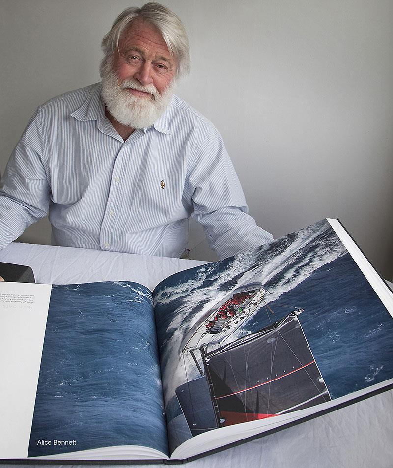 Across Five Decades - Alice Bennet takes this image of her father with his latest accomplishment - what a book. And of course, what a boat - Wild Oats XI photo copyright Alice Bennett taken at Cruising Yacht Club of Australia and featuring the IRC class